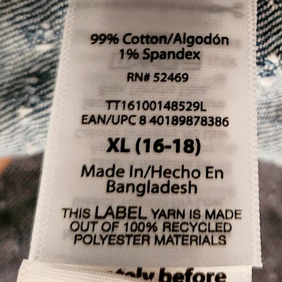 Time and Tru Women's Clip Dot Denim Jacket, Size XL. NWOT. - Picture 10 of 11